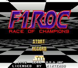 F1 ROC - Race of Champions Title Screen